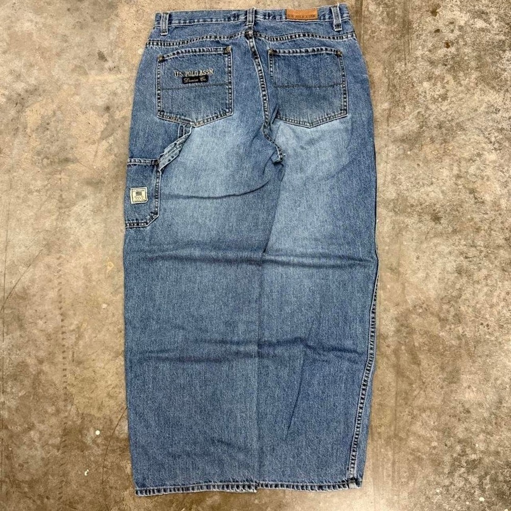Y2K U.S. Polo Assn. Distressed Baggy Carpenter Pants 34x29